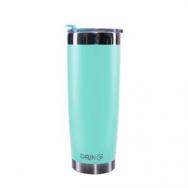 Drinco - Stainless Steel Tumbler | Double Walled Vacuum Insulated Mug With Spill Proof Lid For Hot & Cold Drinks | Aqua | Perfect for Hiking, Camping & Traveling | BPA Free | 20oz